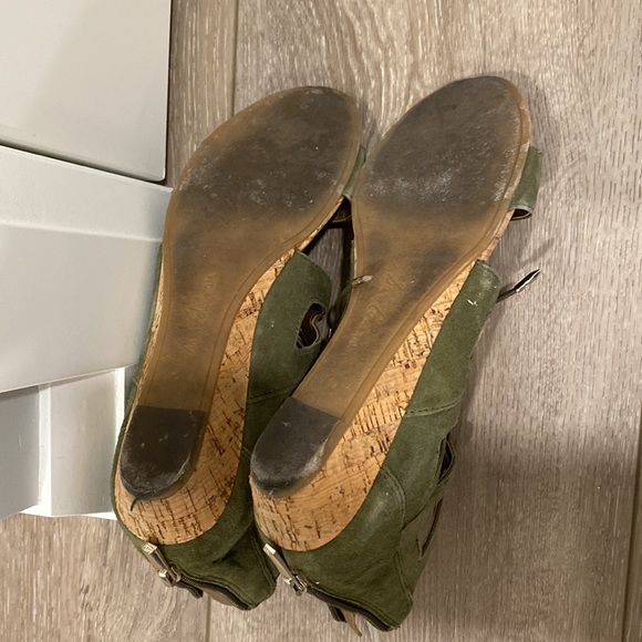 Sam Edelman Green Sandals 7.5 Suede - Picture 3 of 3